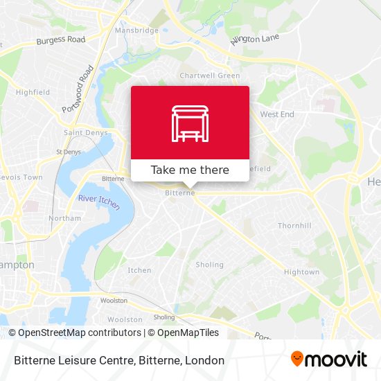 Bitterne Leisure Centre, Bitterne map