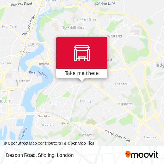 Deacon Road, Sholing map