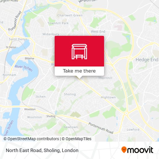 North East Road, Sholing map