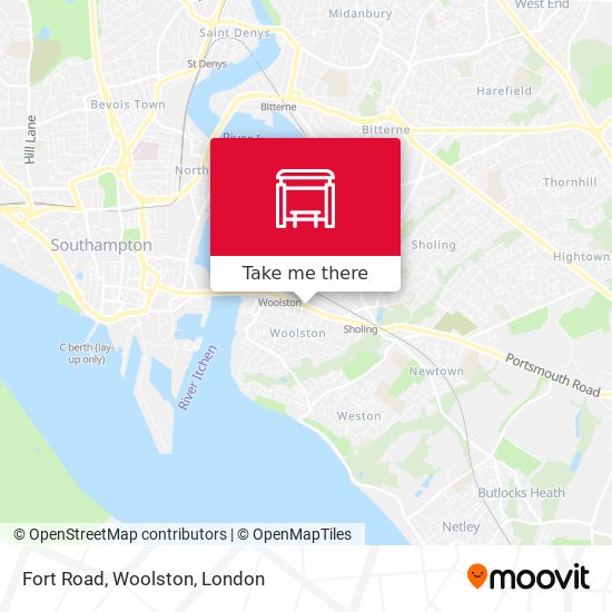 Fort Road, Woolston map