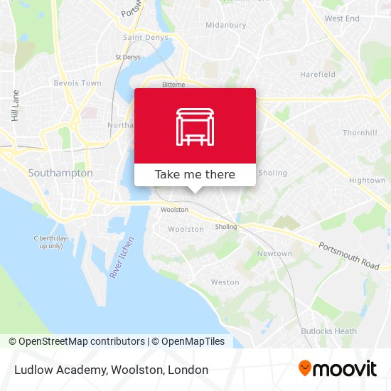 Ludlow Academy, Woolston map