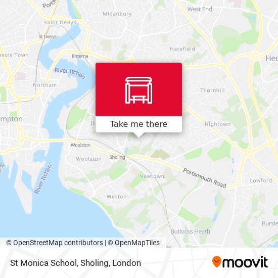 St Monica School, Sholing map