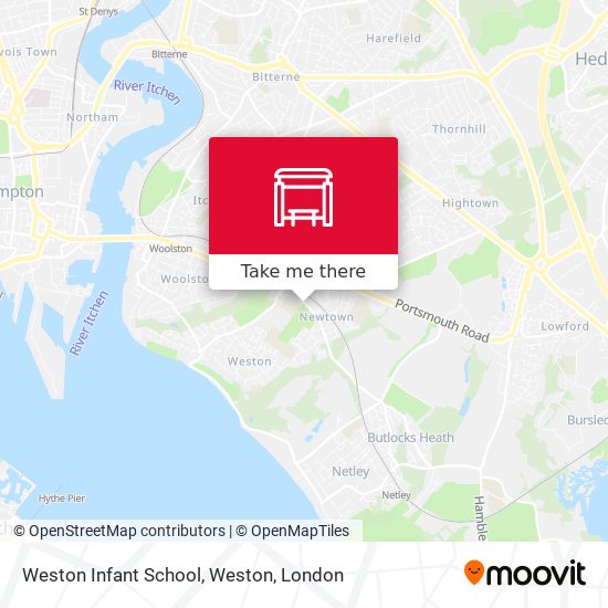 Weston Infant School, Weston map