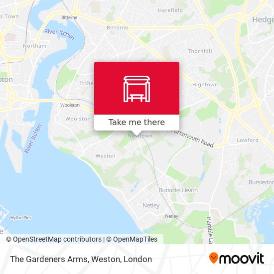 The Gardeners Arms, Weston map
