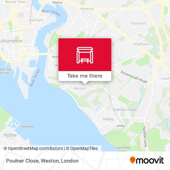Poulner Close, Weston map