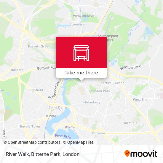 River Walk, Bitterne Park map