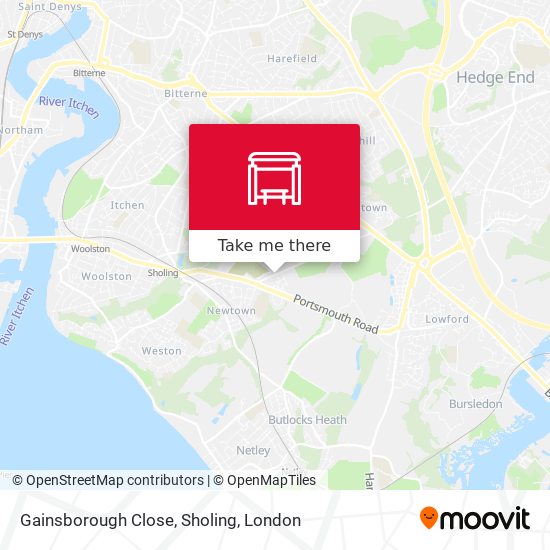 Gainsborough Close, Sholing map