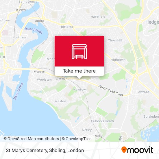 St Marys Cemetery, Sholing map