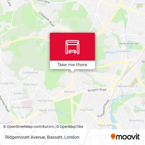 Ridgemount Avenue, Bassett map