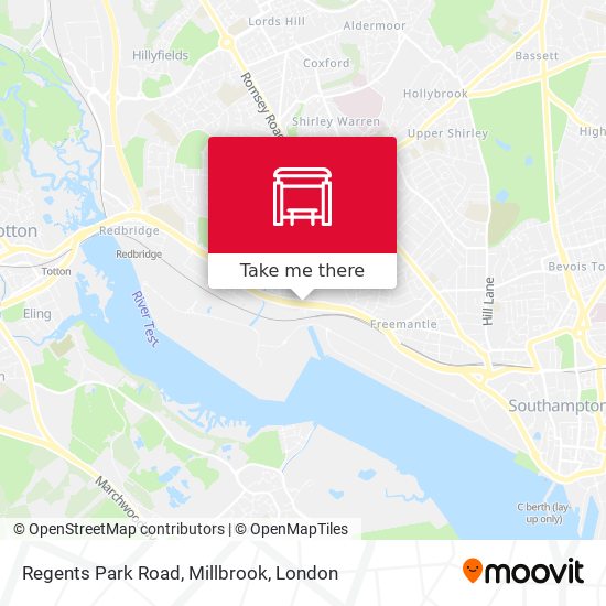 Regents Park Road, Millbrook map