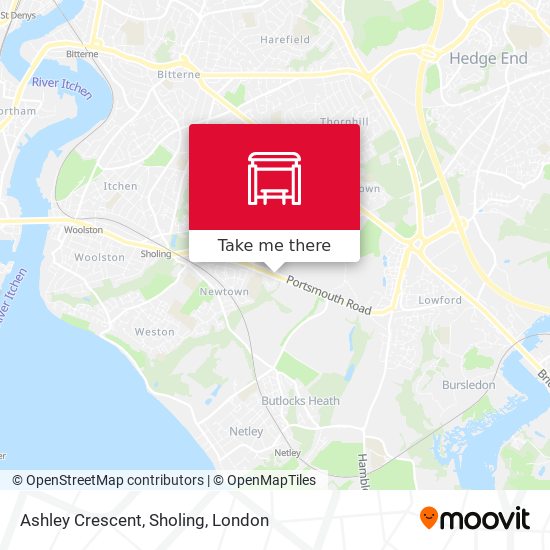 Ashley Crescent, Sholing map