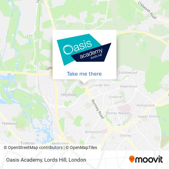 Oasis Academy, Lords Hill map