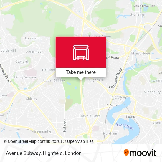 Avenue Subway, Highfield map