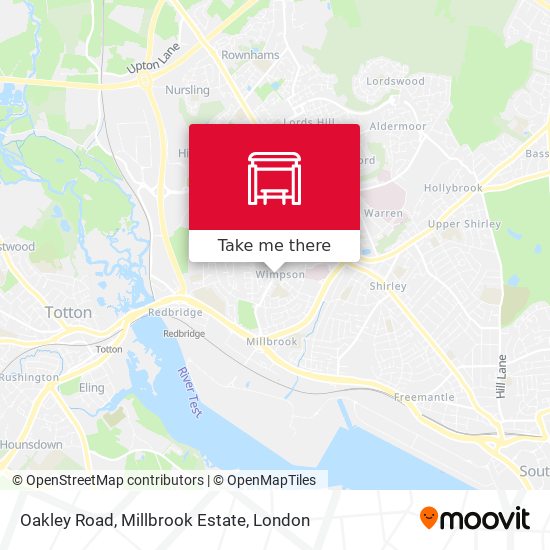 Oakley Road, Millbrook Estate map