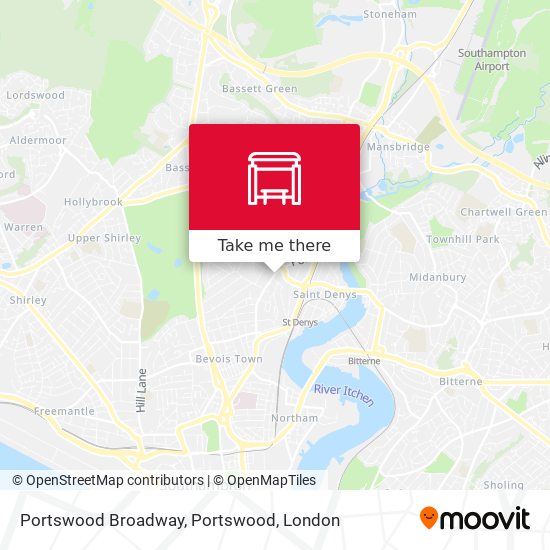 Portswood Broadway, Portswood map
