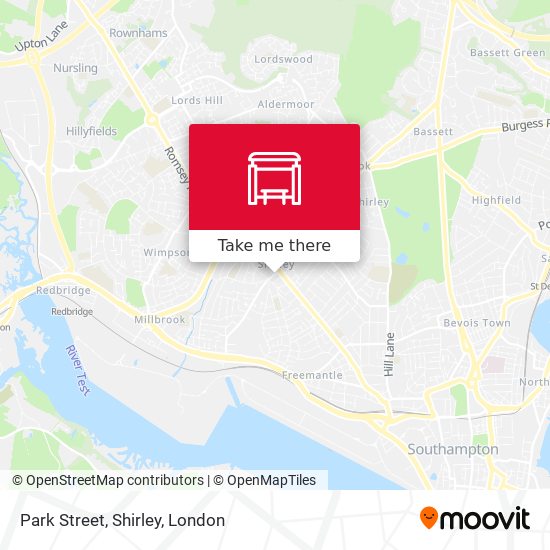 Park Street, Shirley map
