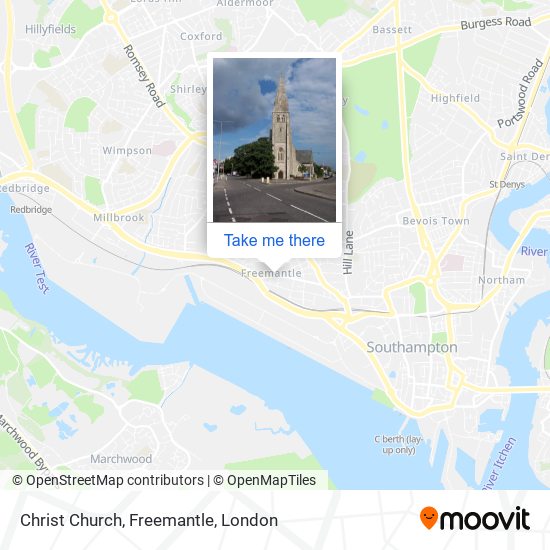 Christ Church, Freemantle map