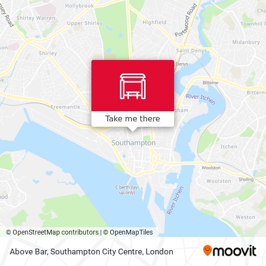Above Bar, Southampton City Centre map