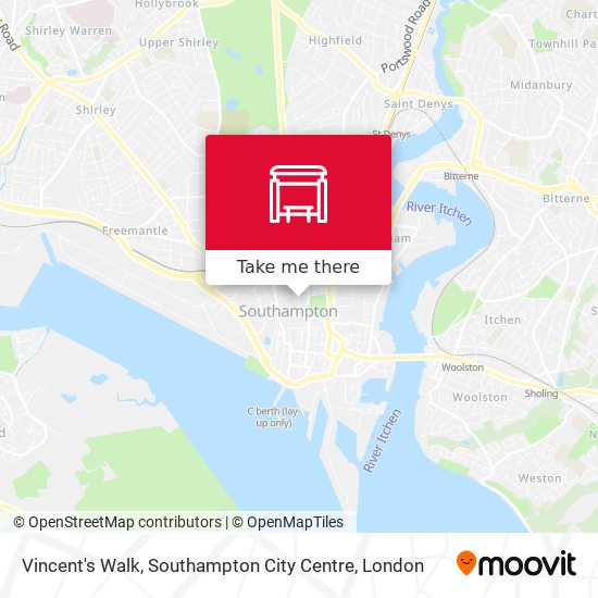 Vincent's Walk, Southampton City Centre map