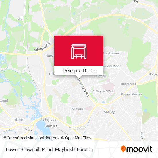 Lower Brownhill Road, Maybush map