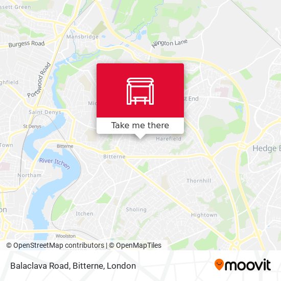 Balaclava Road, Bitterne map