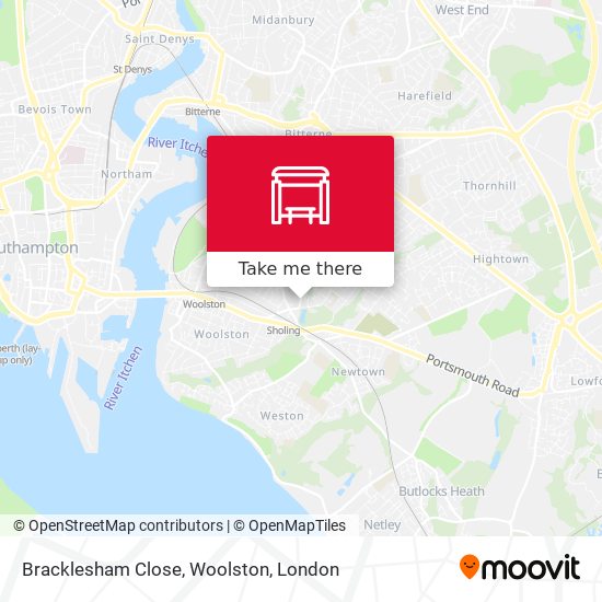 Bracklesham Close, Woolston map