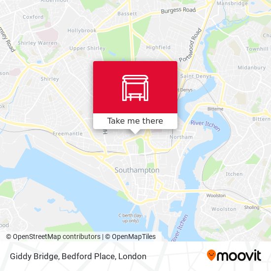 Giddy Bridge, Bedford Place map
