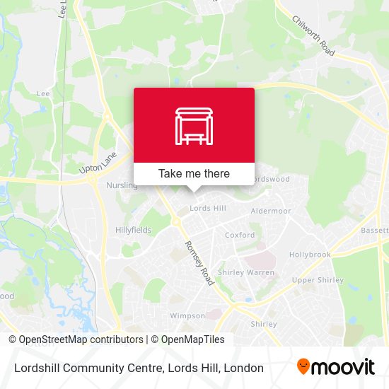 Lordshill Community Centre, Lords Hill map