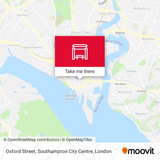 Oxford Street, Southampton City Centre map