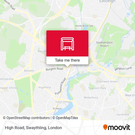 High Road, Swaythling map