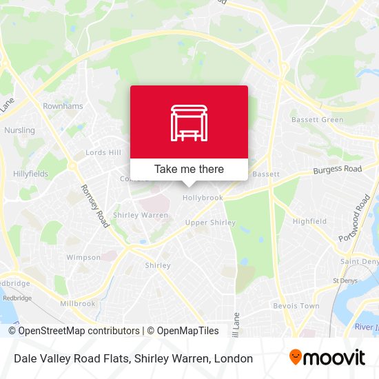 Dale Valley Road Flats, Shirley Warren map