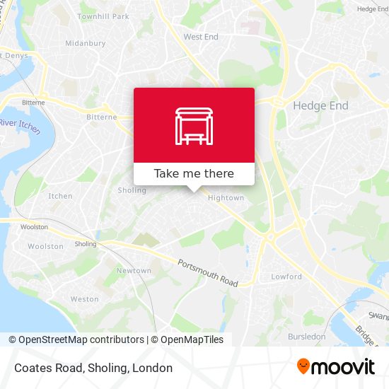 Coates Road, Sholing map