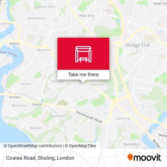 Coates Road, Sholing map