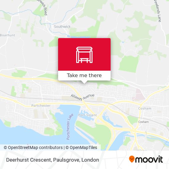 Deerhurst Crescent, Paulsgrove map