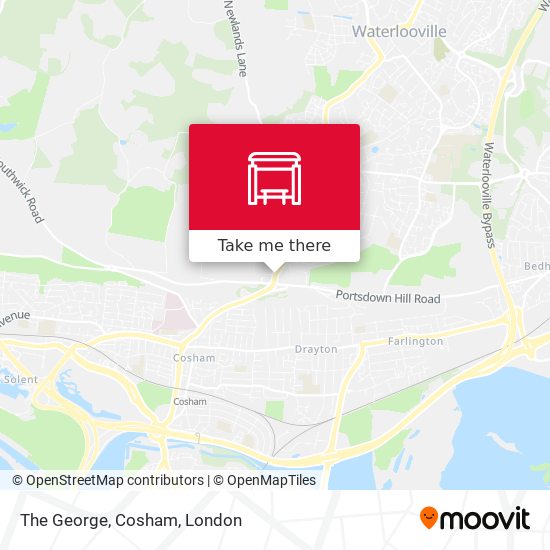 The George, Cosham map