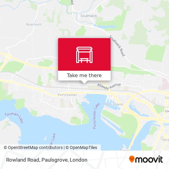 Rowland Road, Paulsgrove map