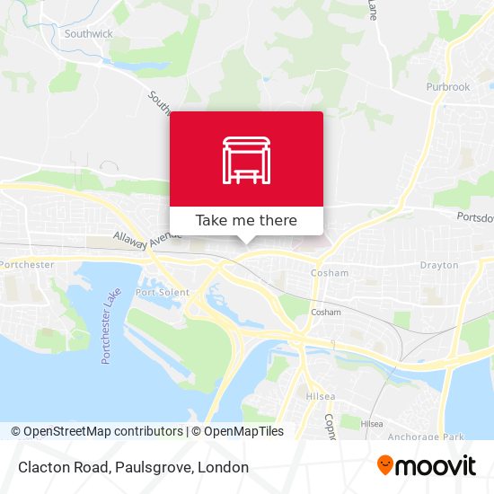 Clacton Road, Paulsgrove map