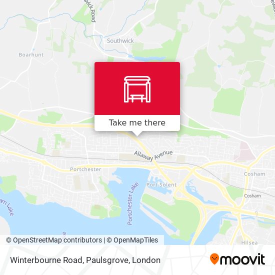 Winterbourne Road, Paulsgrove map