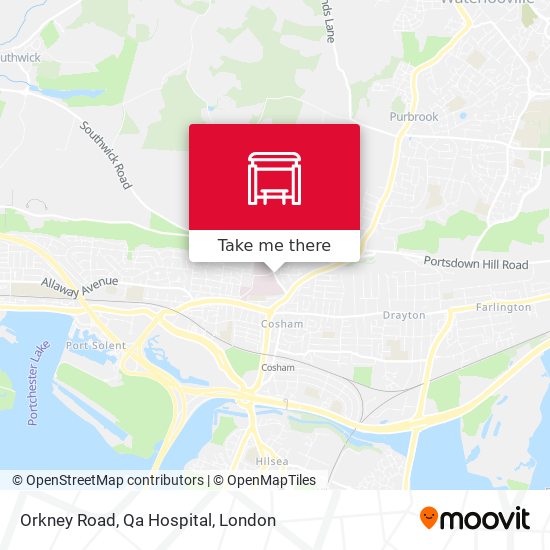 Orkney Road, Qa Hospital map