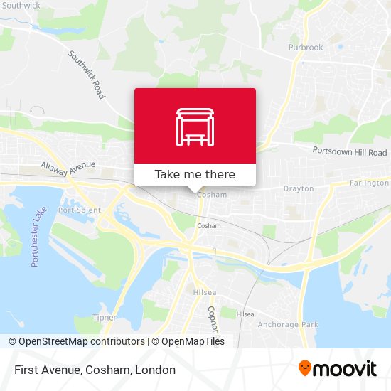 First Avenue, Cosham map
