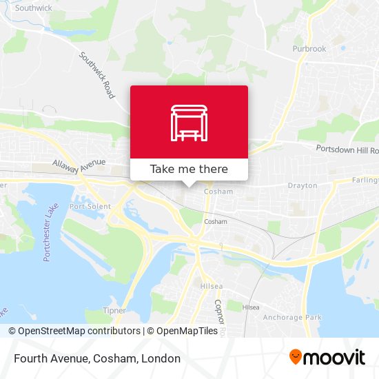 Fourth Avenue, Cosham map
