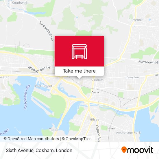 Sixth Avenue, Cosham map