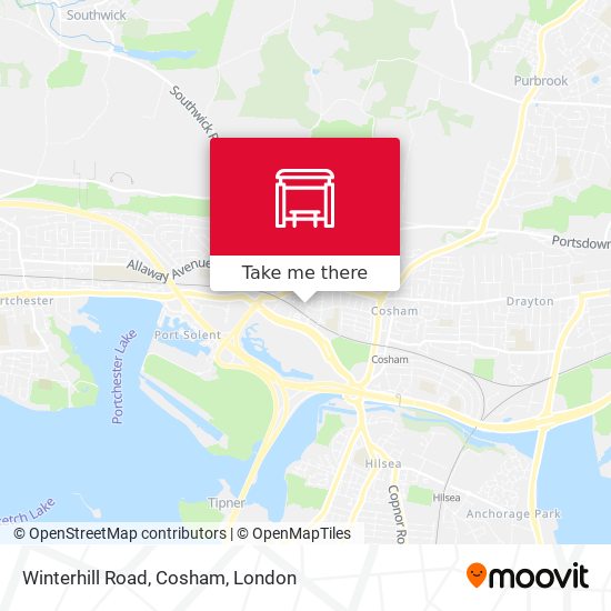 Winterhill Road, Cosham map