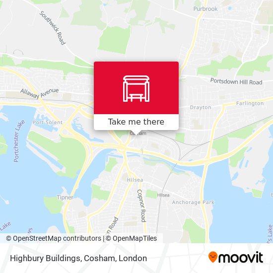 Highbury Buildings, Cosham map