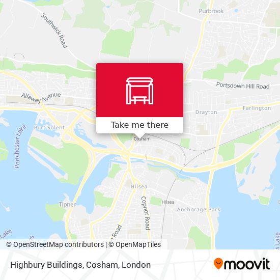 Highbury Buildings, Cosham map
