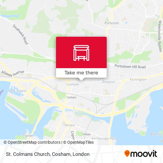 St. Colmans Church, Cosham map