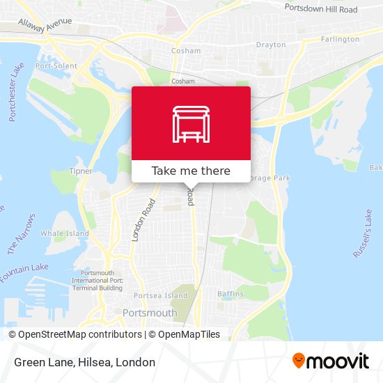 Green Lane, Hilsea map