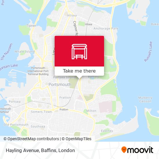 Hayling Avenue, Baffins map