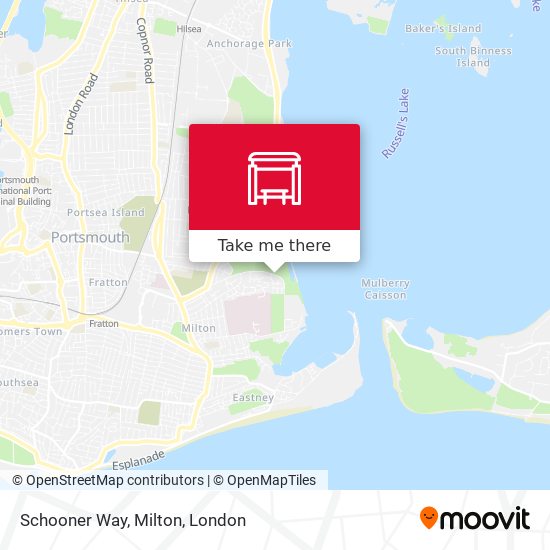 Schooner Way, Milton map
