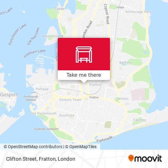 Clifton Street, Fratton map